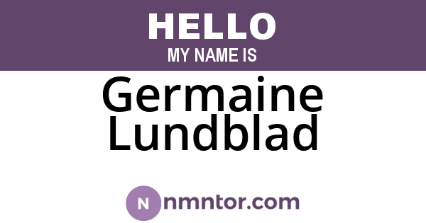Germaine Lundblad