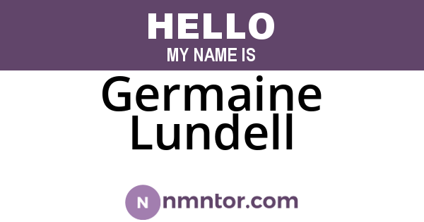 Germaine Lundell