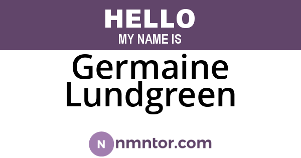 Germaine Lundgreen