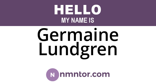 Germaine Lundgren