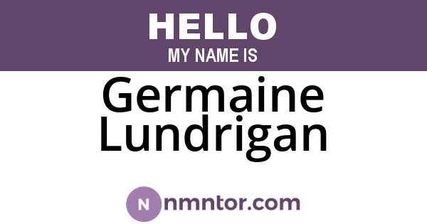 Germaine Lundrigan