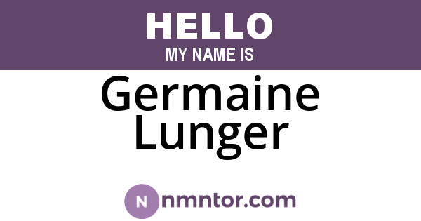 Germaine Lunger