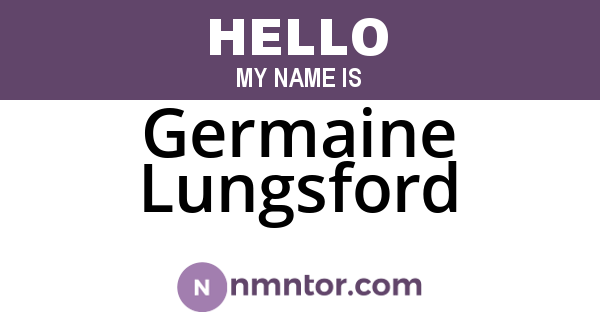 Germaine Lungsford