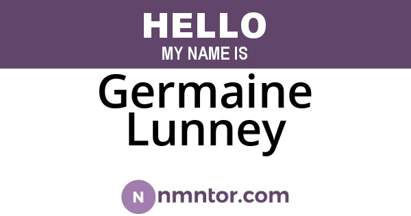 Germaine Lunney