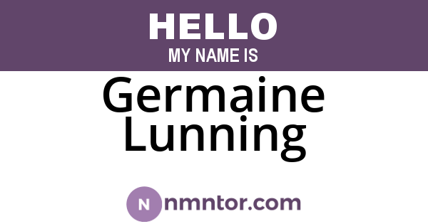 Germaine Lunning