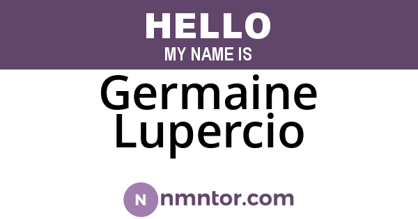 Germaine Lupercio