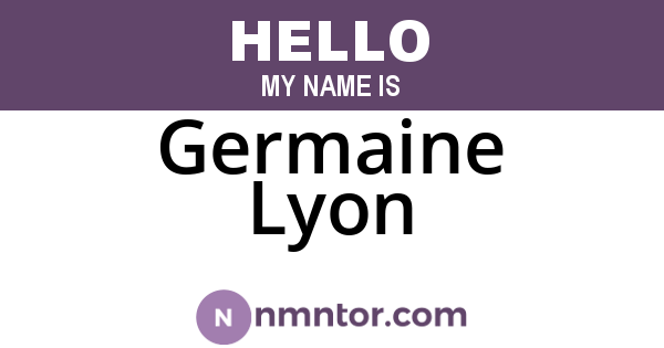 Germaine Lyon