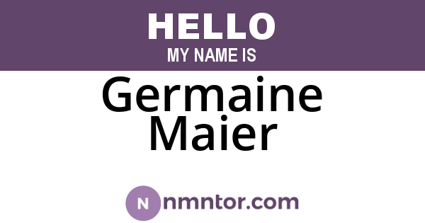 Germaine Maier
