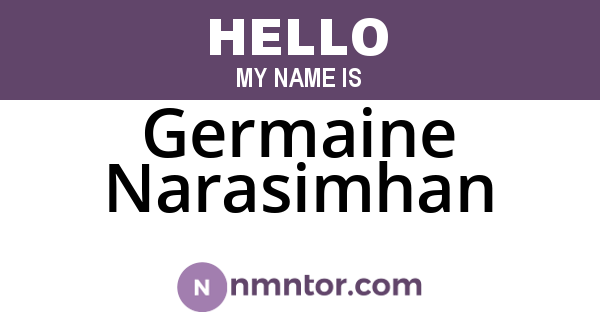 Germaine Narasimhan