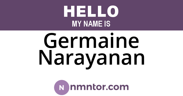 Germaine Narayanan