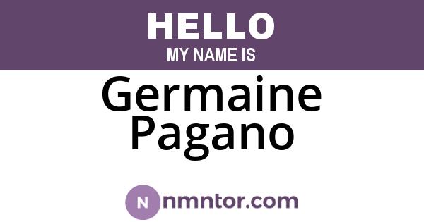 Germaine Pagano