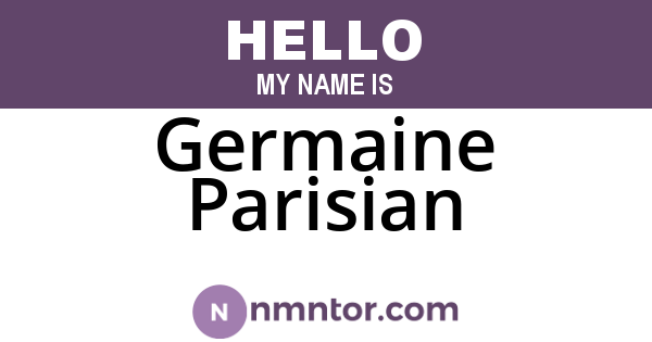 Germaine Parisian
