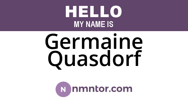 Germaine Quasdorf