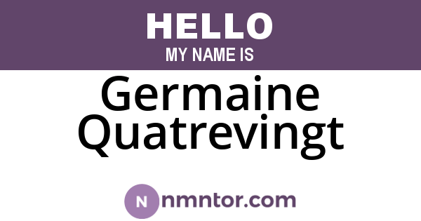 Germaine Quatrevingt