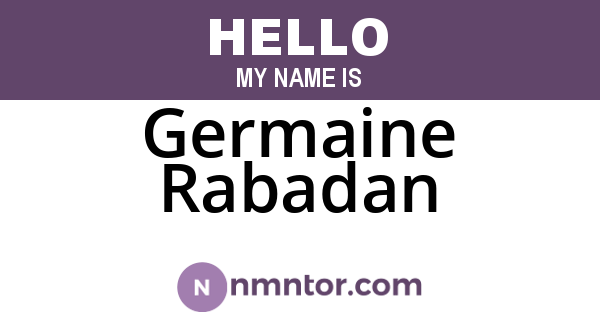 Germaine Rabadan