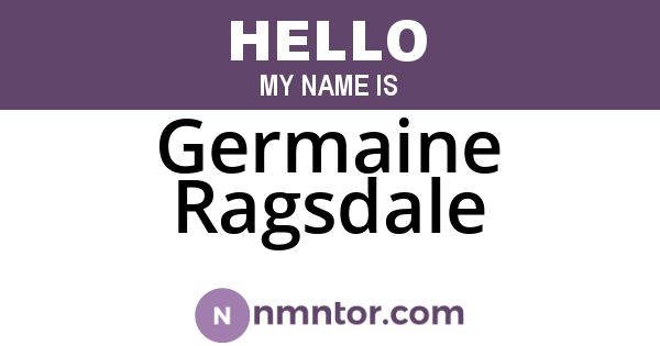 Germaine Ragsdale