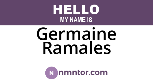 Germaine Ramales