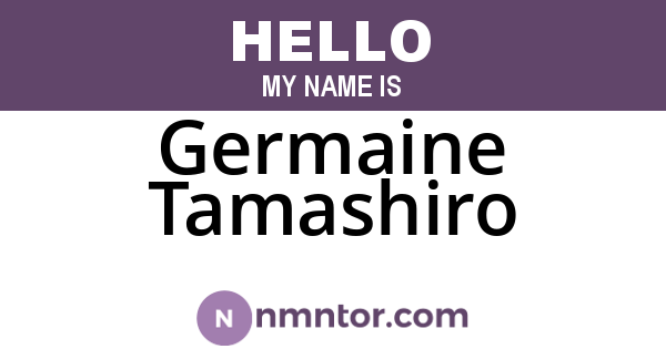 Germaine Tamashiro