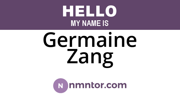 Germaine Zang