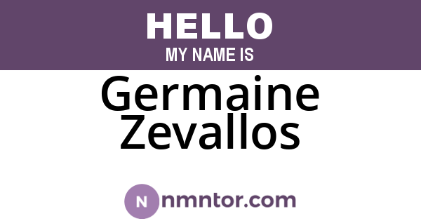 Germaine Zevallos
