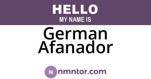 German Afanador