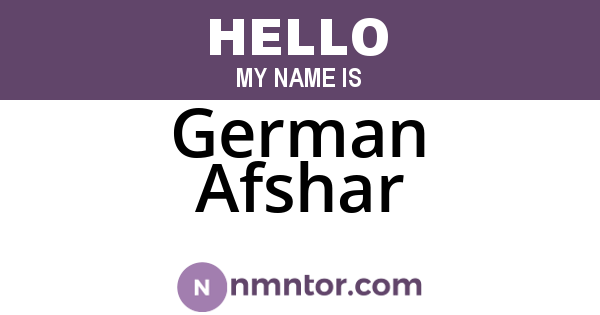 German Afshar