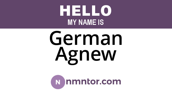 German Agnew