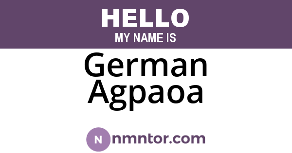 German Agpaoa