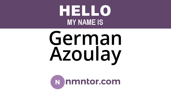 German Azoulay