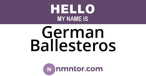 German Ballesteros