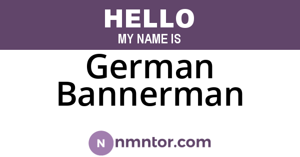 German Bannerman