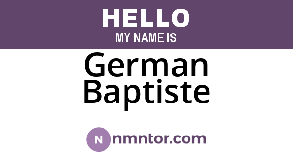 German Baptiste