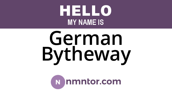 German Bytheway