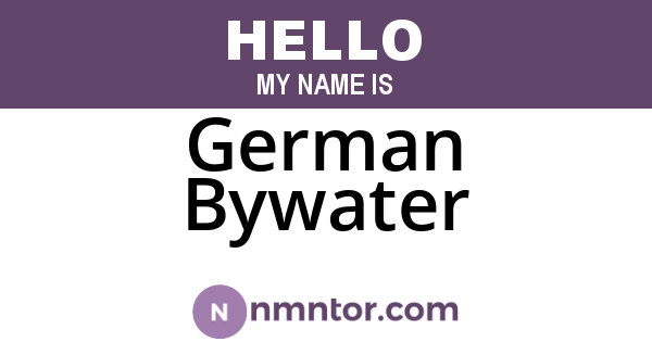 German Bywater