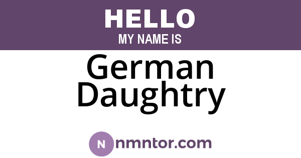 German Daughtry