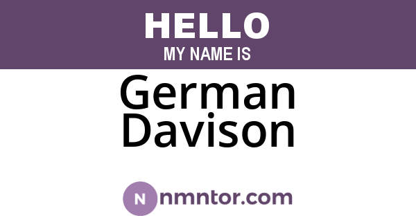 German Davison
