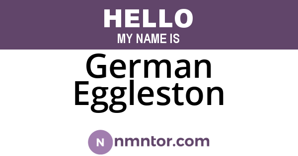 German Eggleston