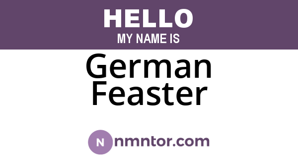 German Feaster