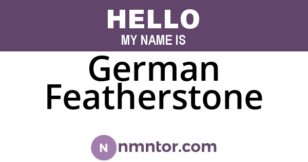 German Featherstone