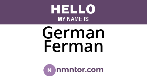 German Ferman