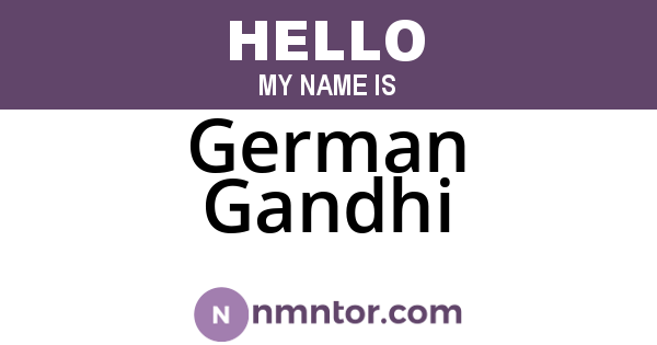 German Gandhi