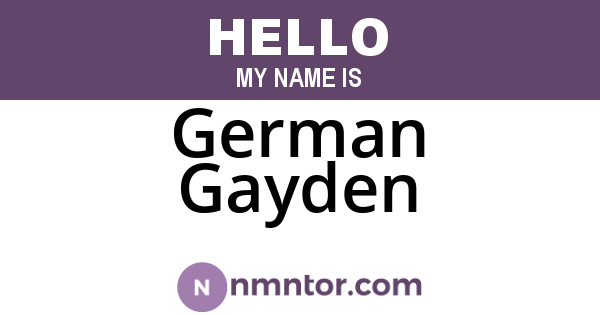 German Gayden