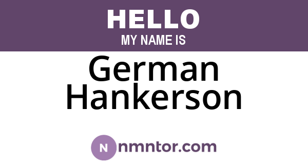 German Hankerson
