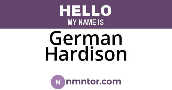 German Hardison