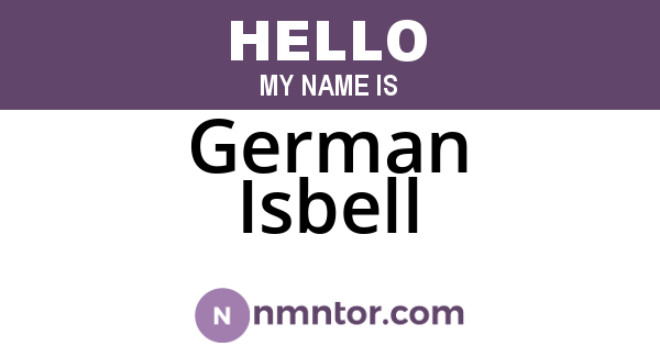 German Isbell