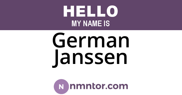 German Janssen