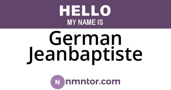German Jeanbaptiste