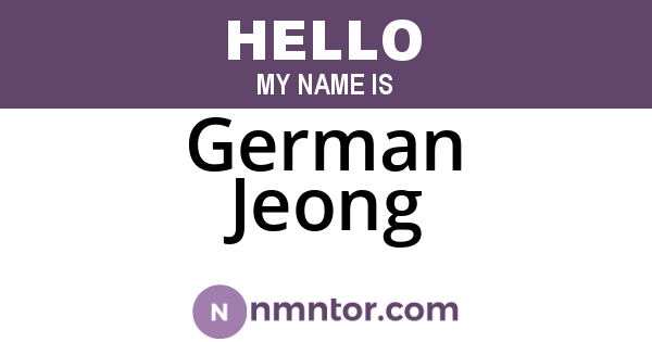 German Jeong