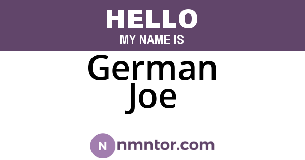 German Joe