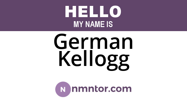 German Kellogg
